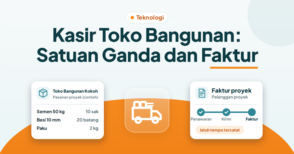 Aplikasi Kasir Toko Bangunan: Satuan Ganda, Pelanggan Proyek, dan Faktur